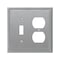 Amerelle Wall Plate, Number of Gangs: 1 Metal, Brushed Nickel Finish, Gray 77TDBN - alternate 1